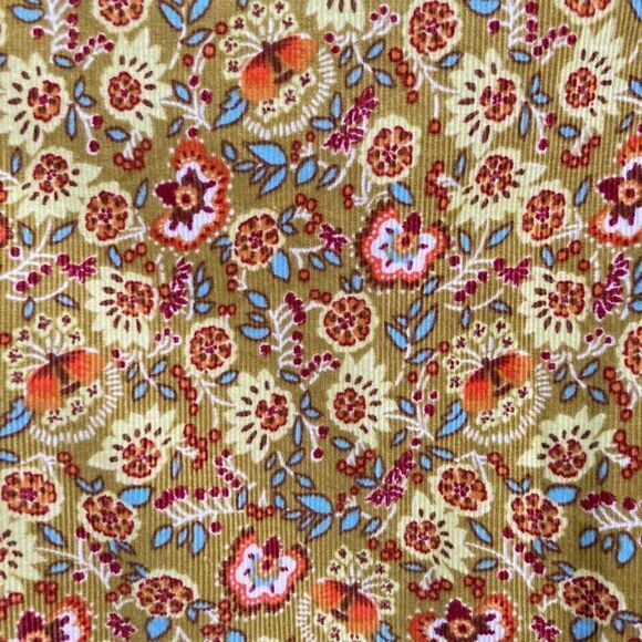 Madewell Corduroy Puff Sleeve Jumpsuit Women’s 00 in Mumbai Floral Moss NEW - Picture 11 of 13